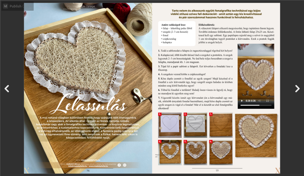 Exkluzív Interaktív eMagazin 2026 - Diy rovat, fonalgrafika